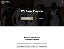 Tablet Screenshot of europebasketballacademy.com